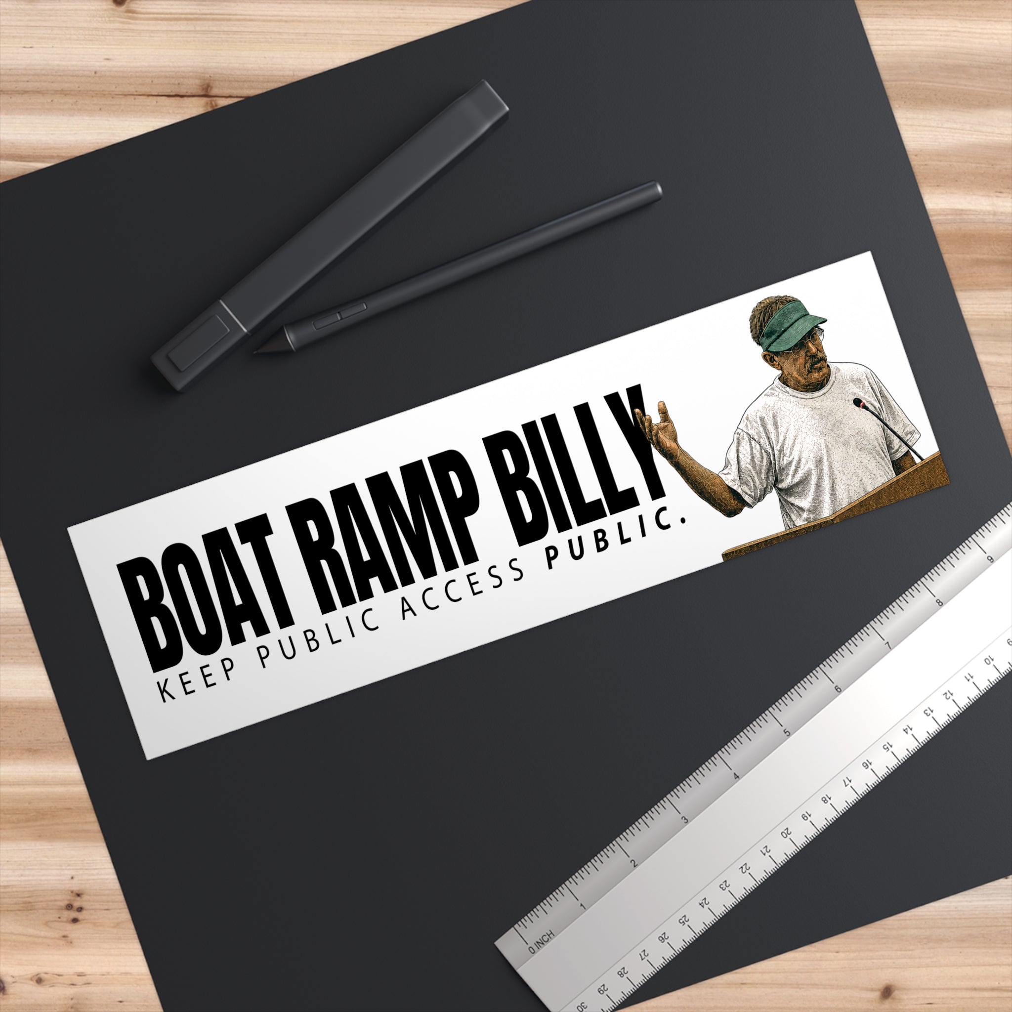 Boat Ramp Billy “Keep Public Access Public” Bumper Sticker