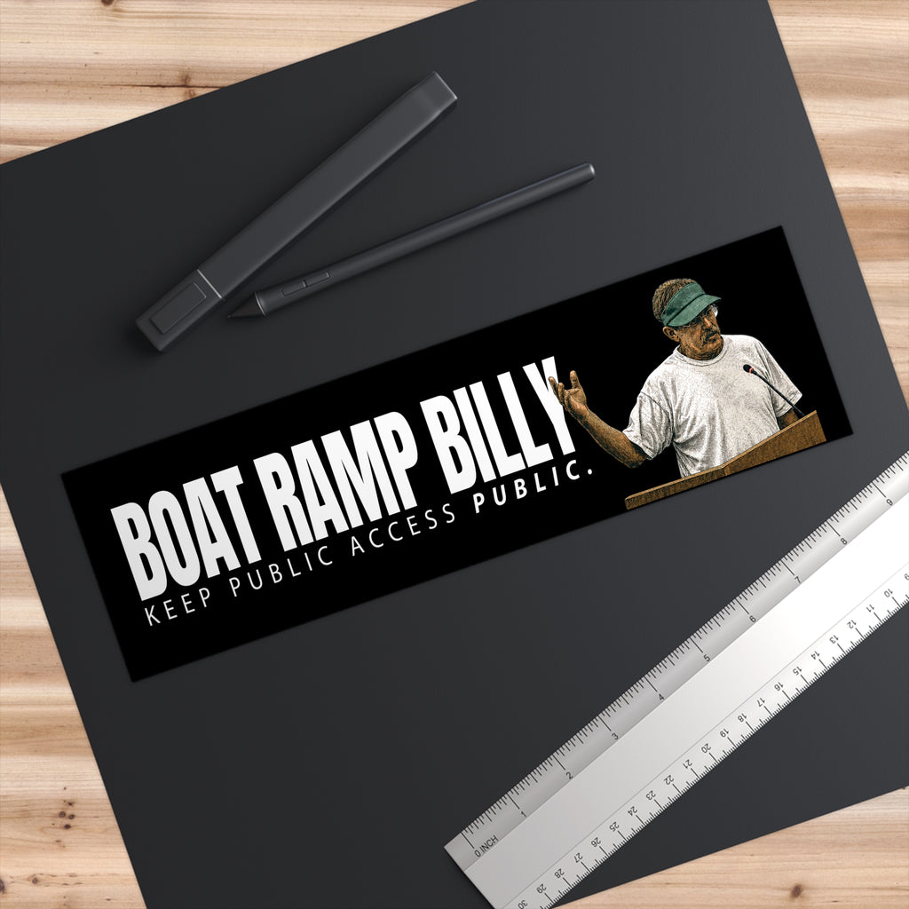 Boat Ramp Billy “Keep Public Access Public” Bumper Sticker