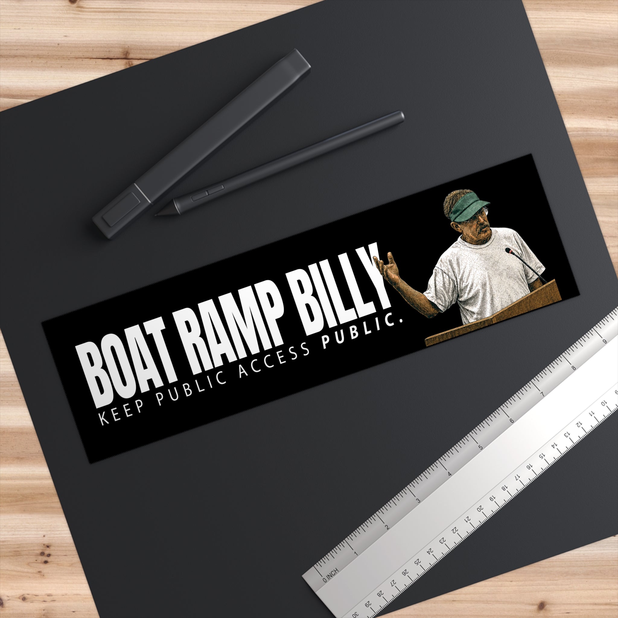 Boat Ramp Billy “Keep Public Access Public” Bumper Sticker