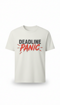Cotton T-Shirt with 'Deadline Panic' Headline